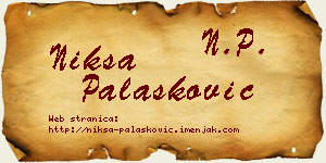 Nikša Palasković vizit kartica